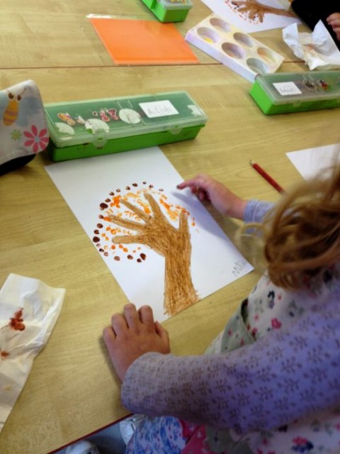 Autumn Handprints: Senior Infants