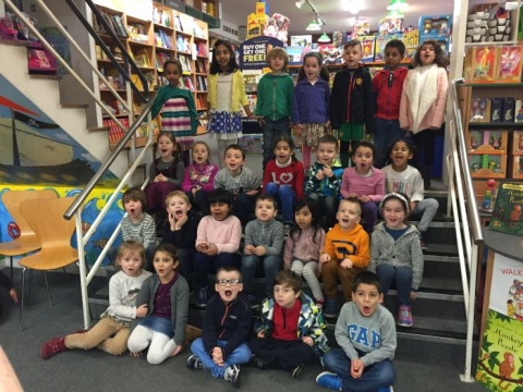 Junior infants visit O’Mahony’s Bookstore